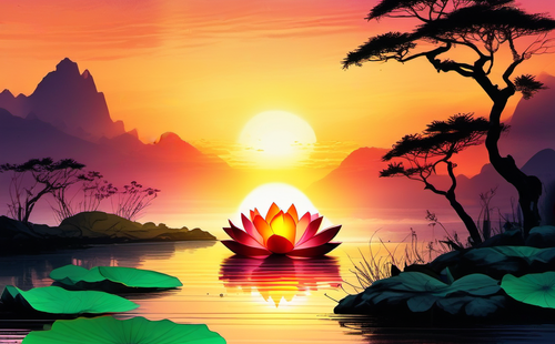 What poems describe lotus flowers?