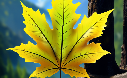 What are the adjectives for maple leaves?